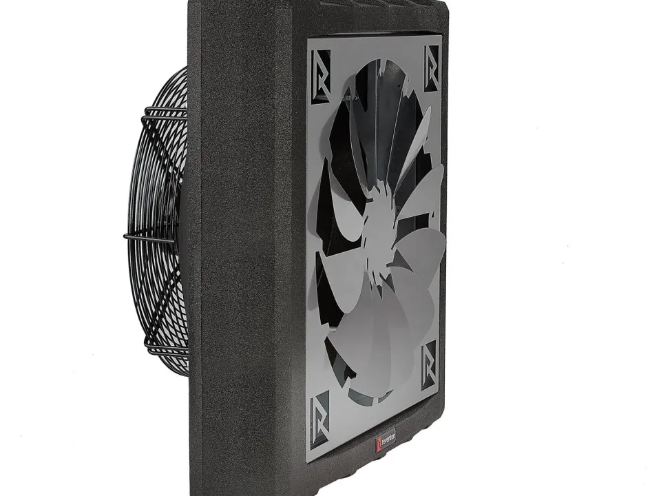 Krachtige luchtverwarmer Reventon HC50-3S met 50 kW vermogen. Voor hallen, loodsen en werkplaatsen. Driesnelhedenventilator en hoge luchtstroom. Krachtige luchtverwarmer Reventon HC50-3S met 50 kW vermogen. Voor hallen, loodsen en werkplaatsen. Driesnelhedenventilator en hoge luchtstroom.