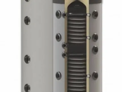 Betrouwbaar buffervat van 200 liter met twee spiralen voor zonne-energie en CV-systemen. Energiebesparend en duurzaam. Betrouwbaar buffervat van 200 liter met twee spiralen voor zonne-energie en CV-systemen. Energiebesparend en duurzaam.