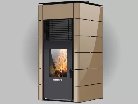 Pelletkachel BURNiT Concept CV 13 kW Cappuccino