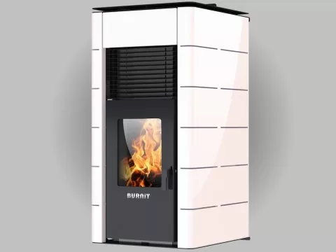 Pelletkachel BURNiT Concept CV 18 kW Zwaan wit