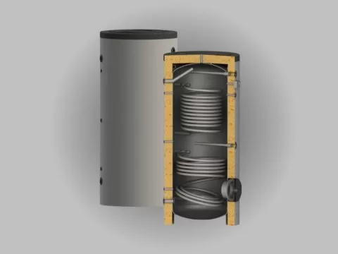 Boilers voor warmtepompsystemen SUNSYSTEM SWP2N 400L - met twee dubbele spiralen