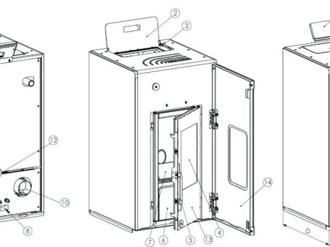 Pelletkachel BURNiT Vision CV 18 kW Grijs