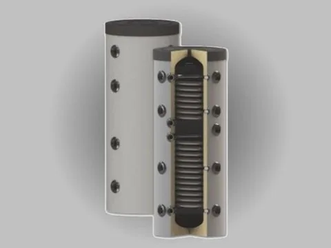 Buffervat SUNSYSTEM PS2 150L met twee spiralen